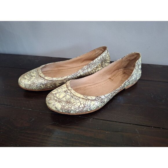 EUC Frye Carson Metallic Crackle Ballet Flats/Sz. 7M - Picture 3 of 8